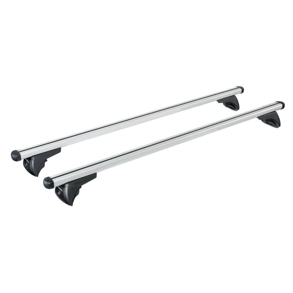 Coffre de toit CRUB 430 Litres Noir barres de toit(Argent/Noir)