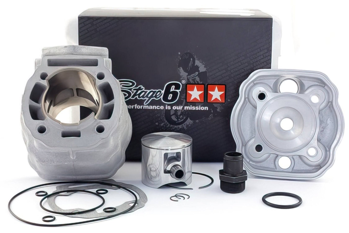 Kit cylindre Stage6 BigRacing Alu 88cc(Argent/Noir)