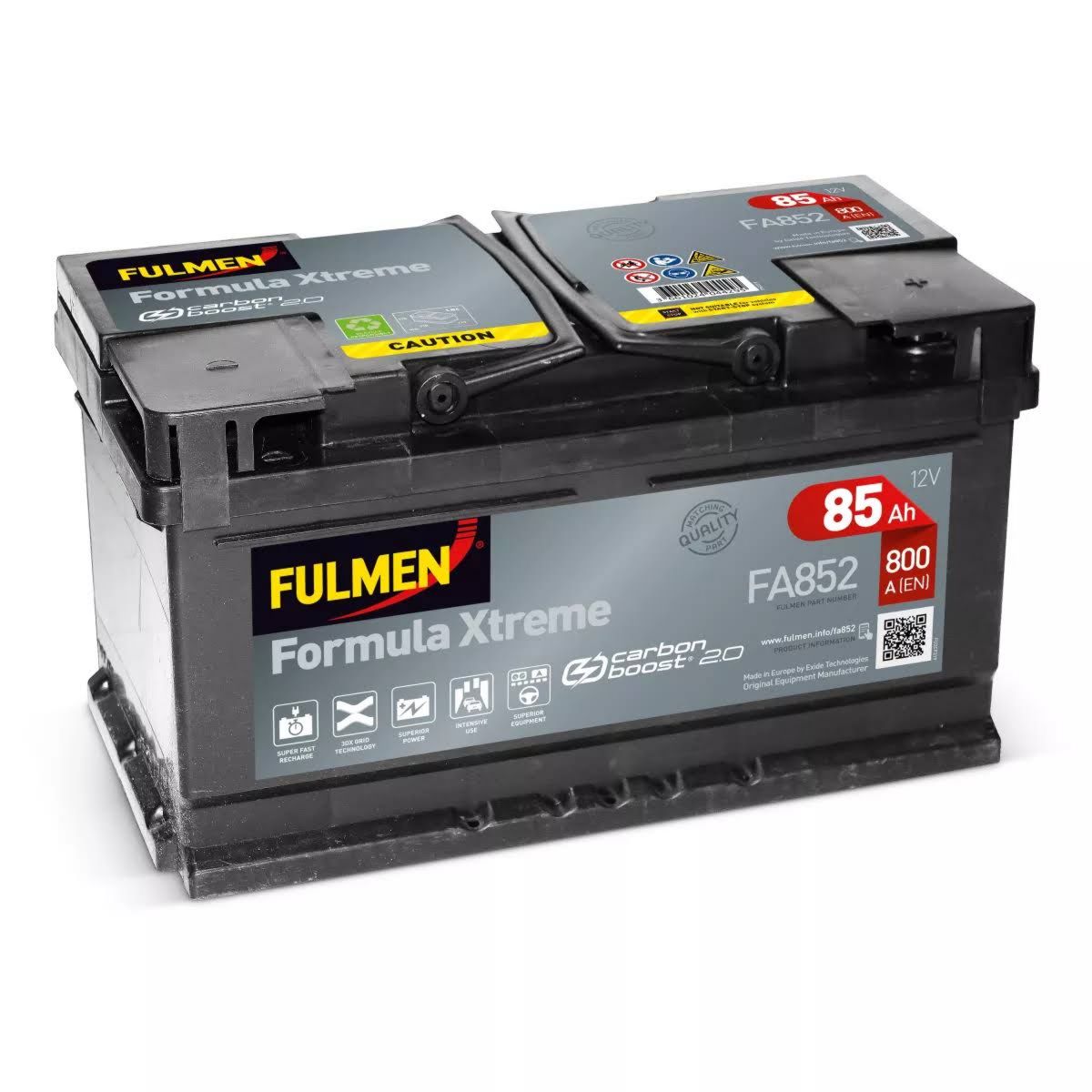 Batterie voiture FULMEN FA852 12V 85AH 800A(Noir/Gris)