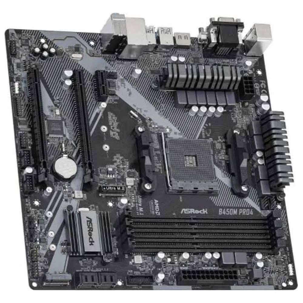 Asrock B450M Pro4 R2.0(Noir/Gris)