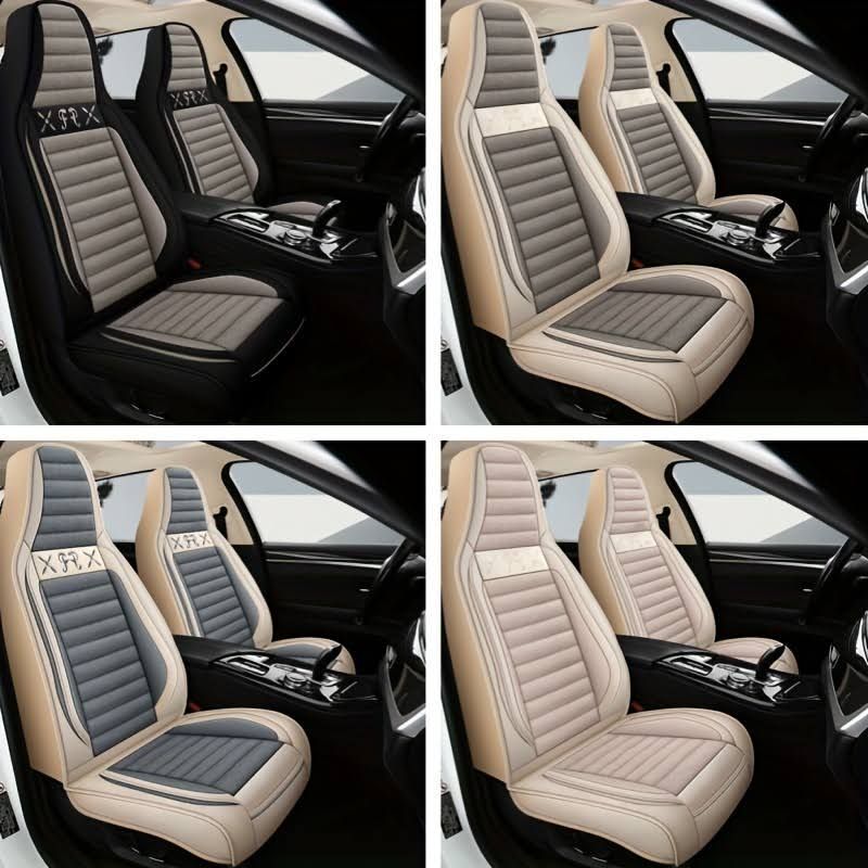 Housses de voiture universelles pour toutes les saisons, ensemble complet de protecteurs à couverture complète, comprend des housses amovibles,(Noir/Gris/Beige/Bleu)