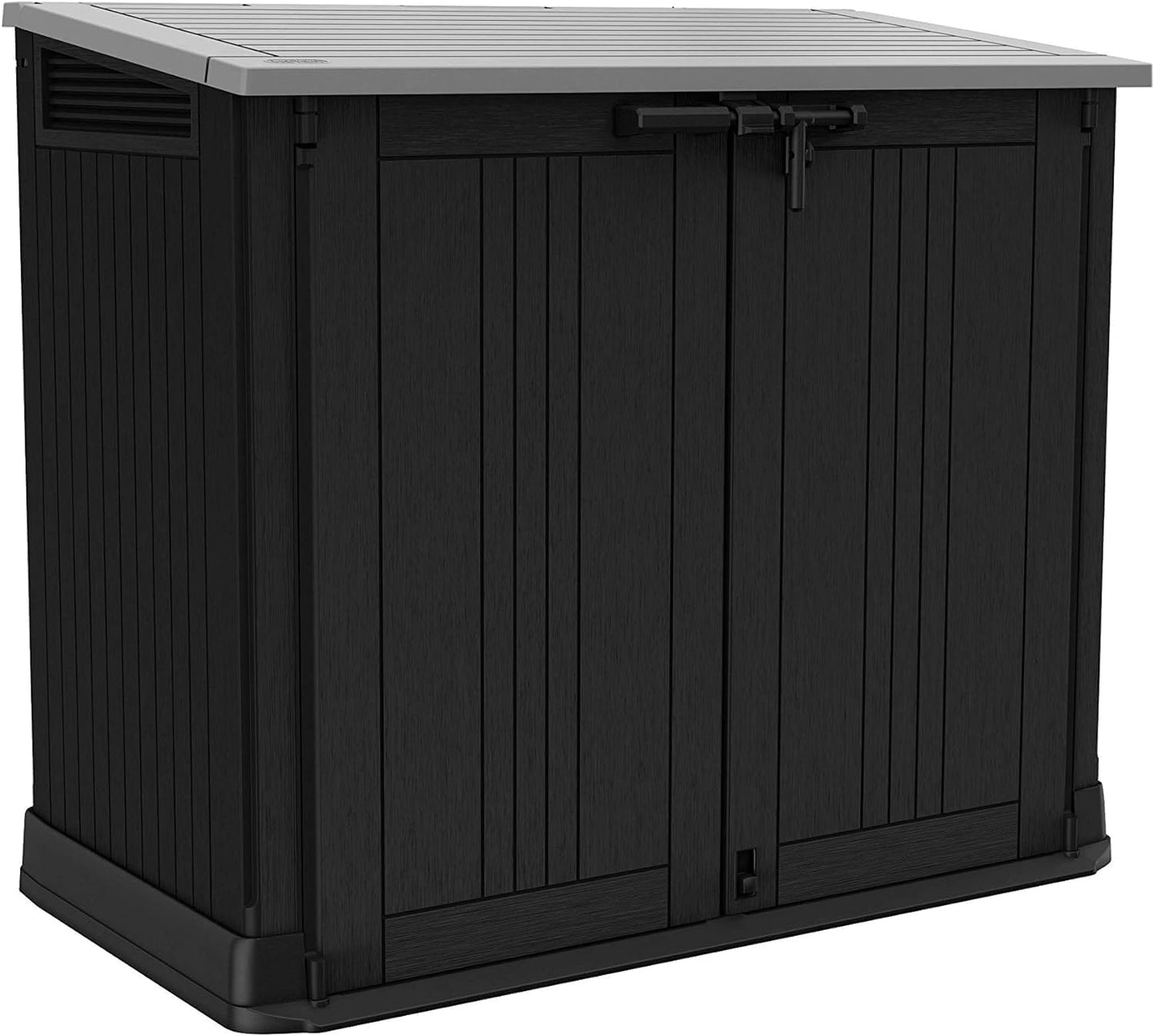 KETER Abri Horizontal Range Poubelle SIO Nova - 880 litres - Noir(Noir/Gris)