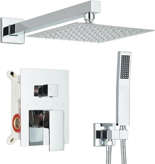 Système de douche pluie 8 pouces(Polished Chrome-8)