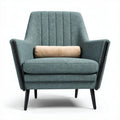 Fauteuil en tissu bleu avec coussin inclus dimensions 80 x 80 x 90cm