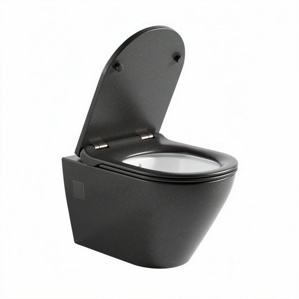Toilette suspendue en céramique noire dimensions 70 x 40 x 40cm