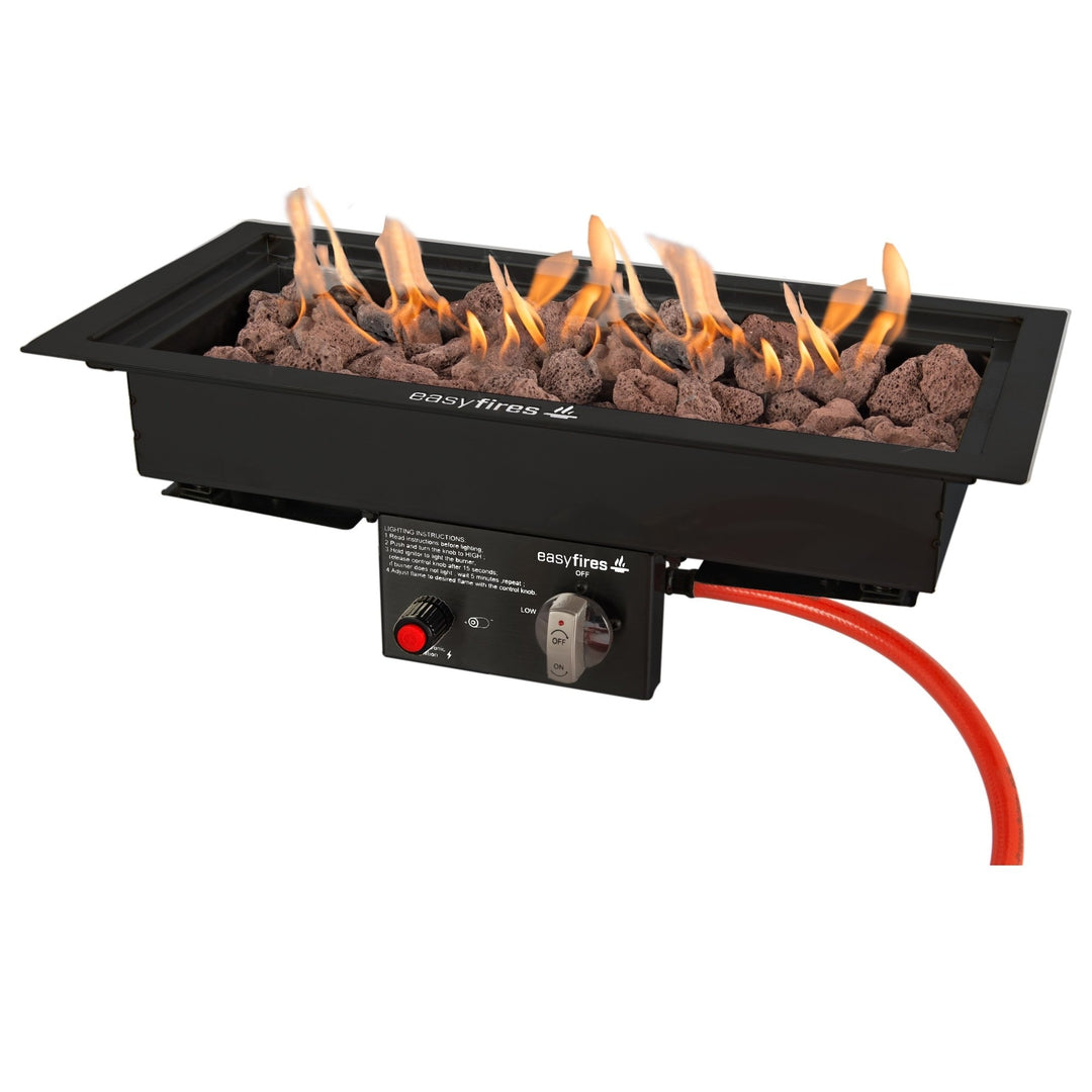 Easyfires Inbouwbrander 50 x 25 cm Zwart(Standaard/Propaangas)