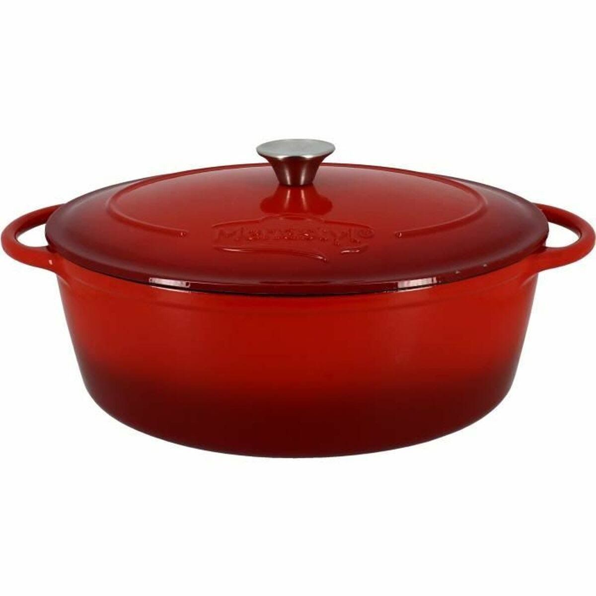 Menastyl Cocotte Ovale 9l En fonte émaillée(Rouge)