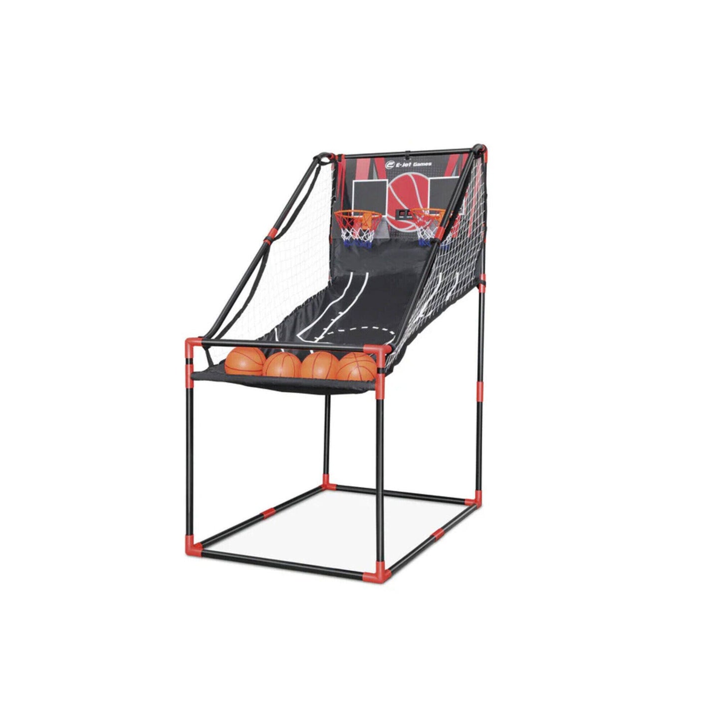 Arcade Games - Double Basketball Hoop - Electronic Games(Noir/Rouge/Orange)