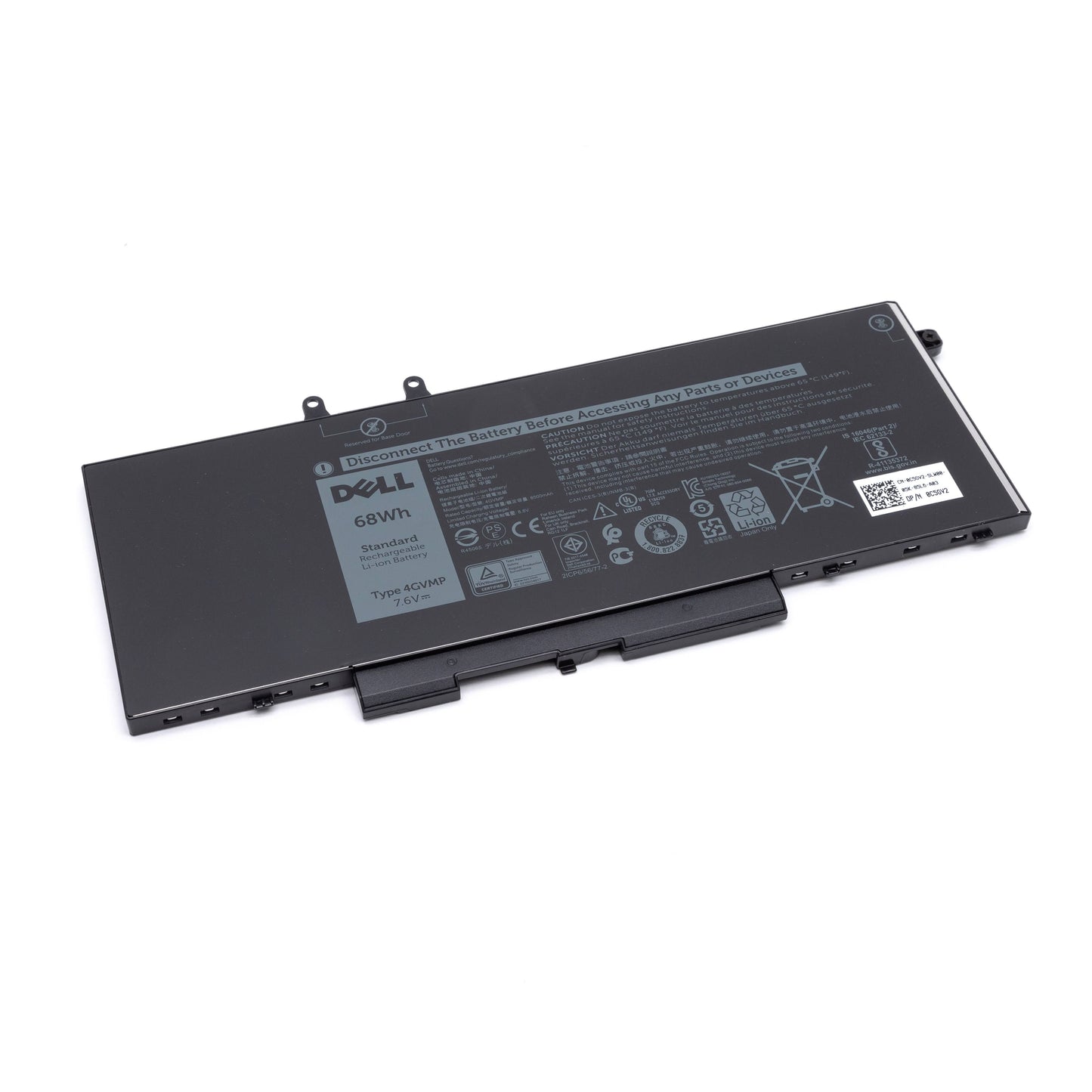 Batterie Dell 4 cellules 68Wh Li-ion(Noir)