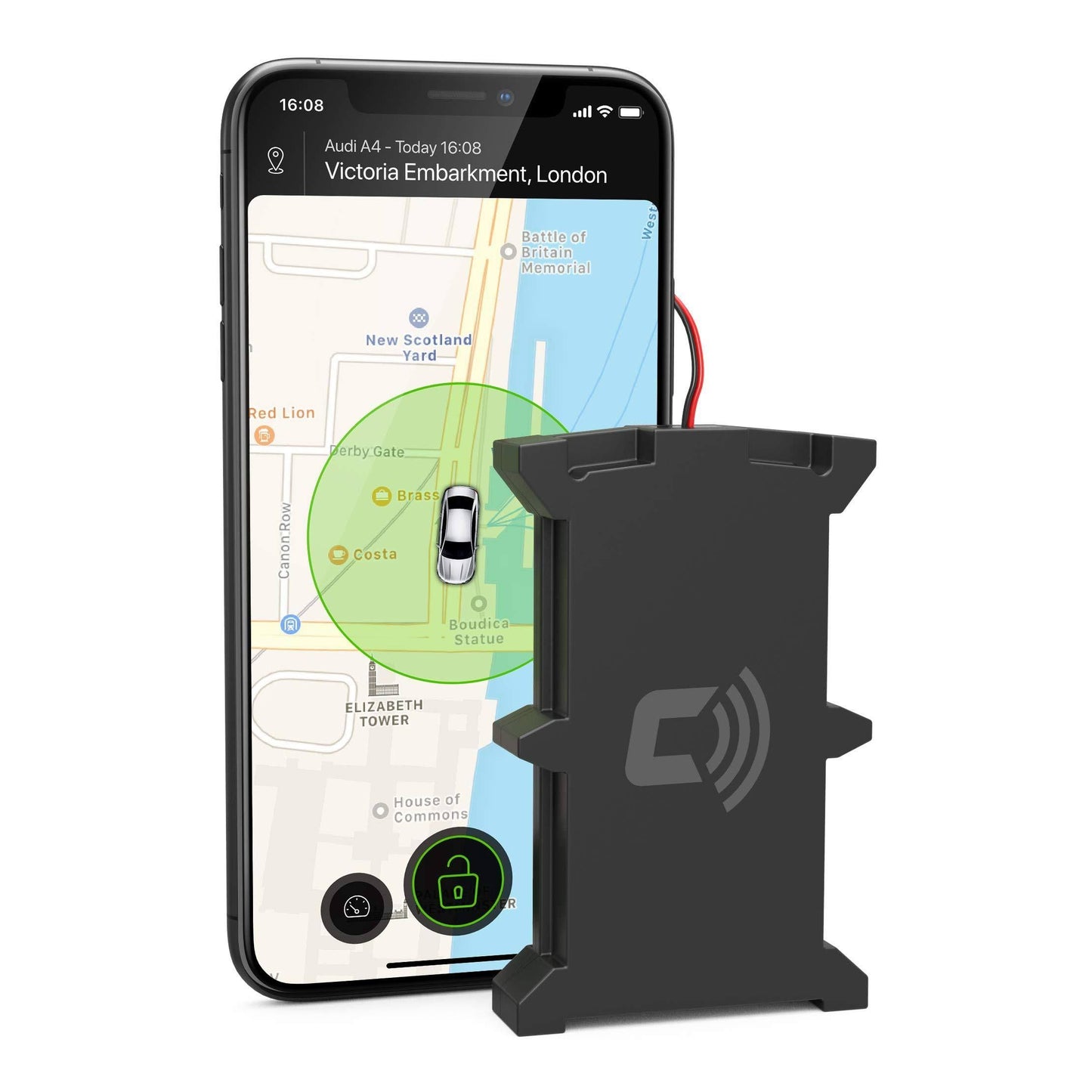 Basic Traceur GPS Voiture. Alarme Voiture  Antivol Voiture. Trace Votre Voit... Carlock(Noir)