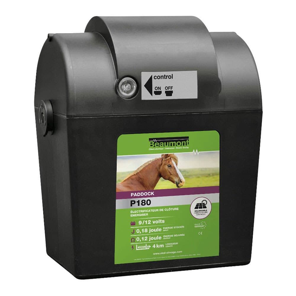 BEAUMONT Poste à pile  Paddock P180 + panneau solaire(Noir)