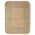 Tapis en jute beige avec motif géométrique dimensions 150 x 100 x 1cm
