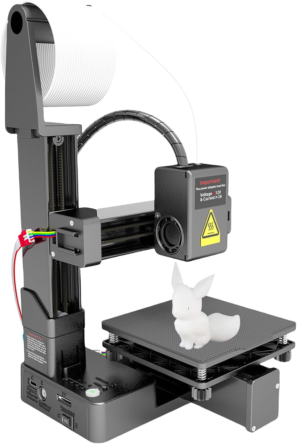 Imprimante 3D à niveau d'entrée avec logiciel de découpe automatique pour les amateurs de commerce électronique, d'éducation à domicile et d'impression(Noir)