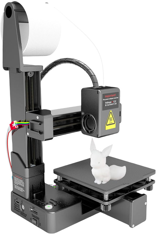 Imprimante 3D à niveau d'entrée avec logiciel de découpe automatique pour les amateurs de commerce électronique, d'éducation à domicile et d'impression(Noir)