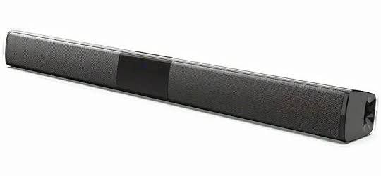Barre de son sans fil 20 W avec son surround - Haut-parleur sans fil haute puissance, télécommande pour télévision et cinéma maison, montable au mur,(Noir)