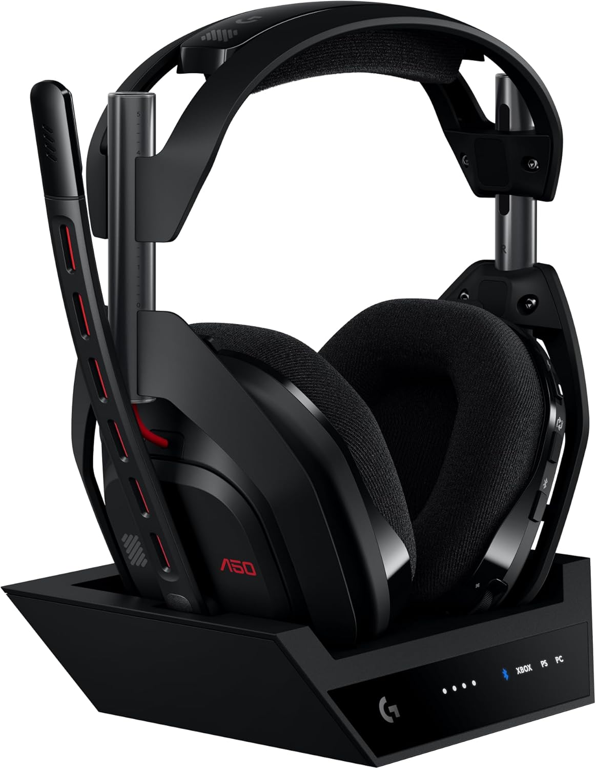 Logitech G Astro A50 LIGHTSPEED, casque gaming sans fil + station d’accueil (Gen 5), PRO-G GRAPHENE, basculement entre 3 systèmes, USB-C vers Xbox, PS5, PC, Nintendo Switch, Switch 2, Bluetooth - Noir(Noir)