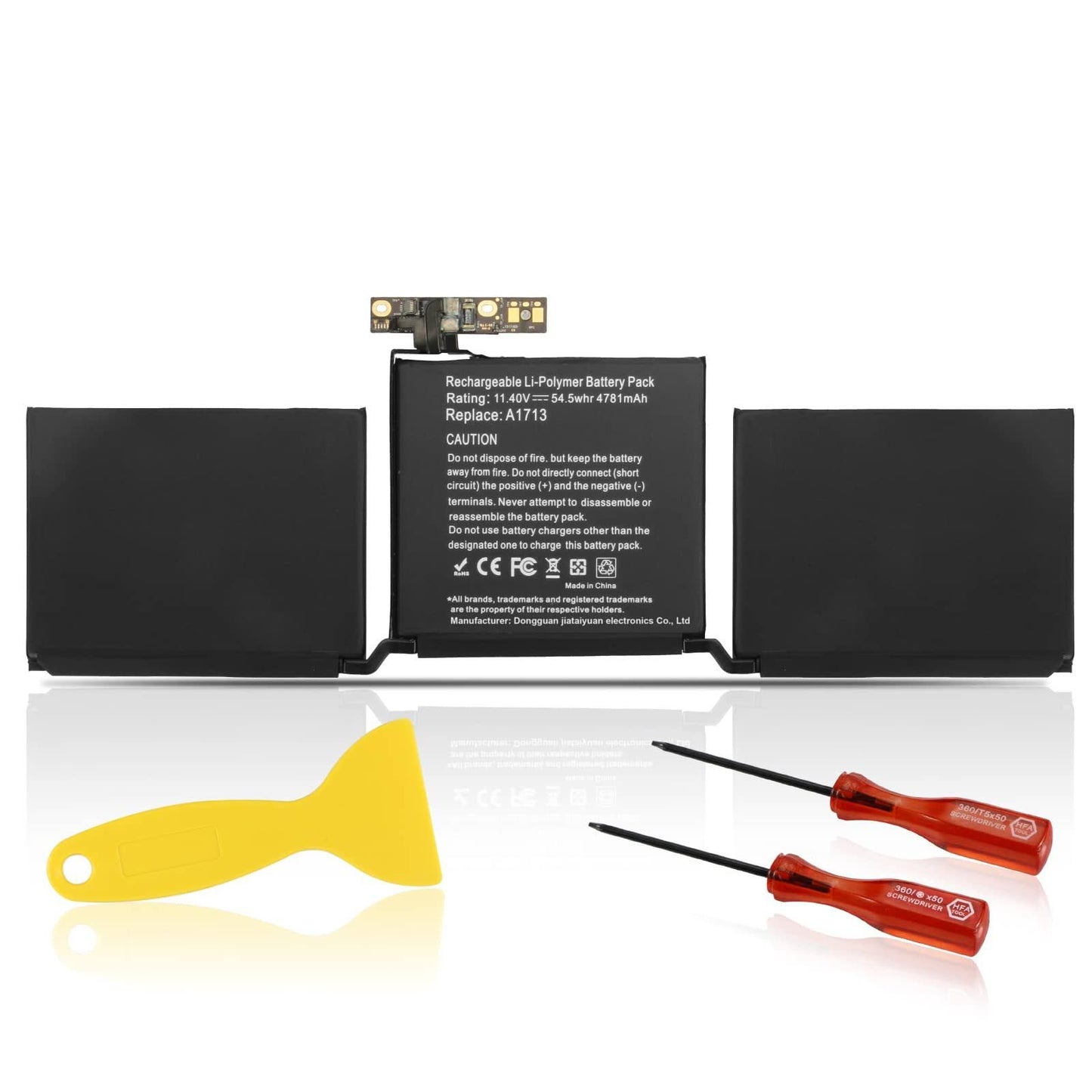 A1708 A1713 Batterie pour MacBook Pro 13 inch A1708(Late 2016 Mid 2017 EMC 2978 3164,A2171 Laptop Batterie pour MacBook Pro 13 inch A2159 (2019) A2289(Noir/Jaune/Rouge)
